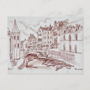 Carte Postale Architecture flamande Gand, Belgique