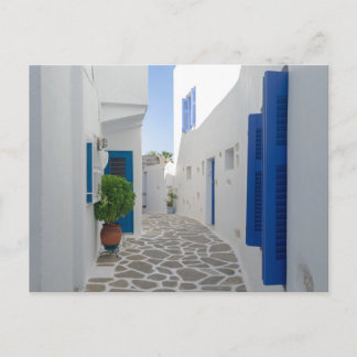 Carte Postale Architecture grecque bleue et blanche de Paros