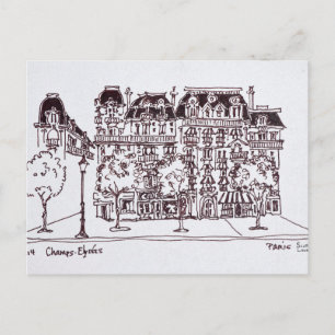 Carte Postale Architecture Haussmannienne   Champs Élysées, Pari