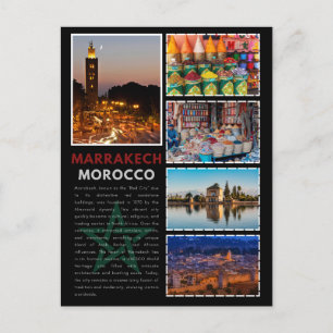 Carte Postale Architecture marocaine de Marrakech colorée