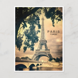 Carte Postale Architecture tour eiffel vintage Paris Po