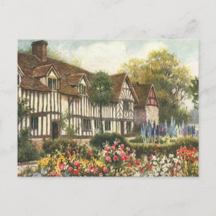 Carte Postale Architecture vintage Jardin Formel Anglais Cottage