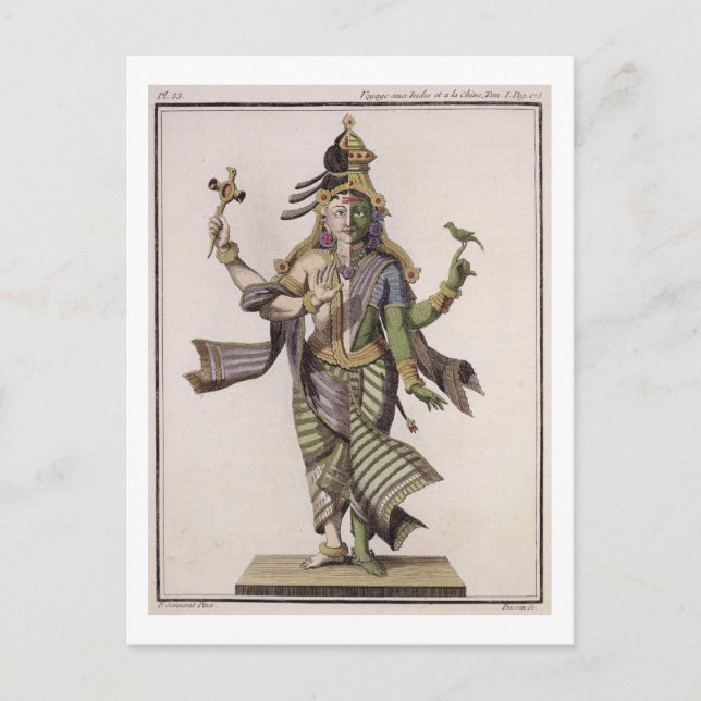 Carte Postale Ardhanarishvara, de 'Voyage aux Indes et a la Ch (Devant)