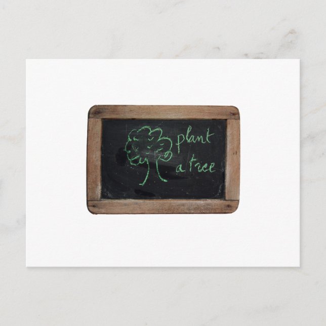 Carte Postale Ardoise #12 - Plante un arbre (Devant)