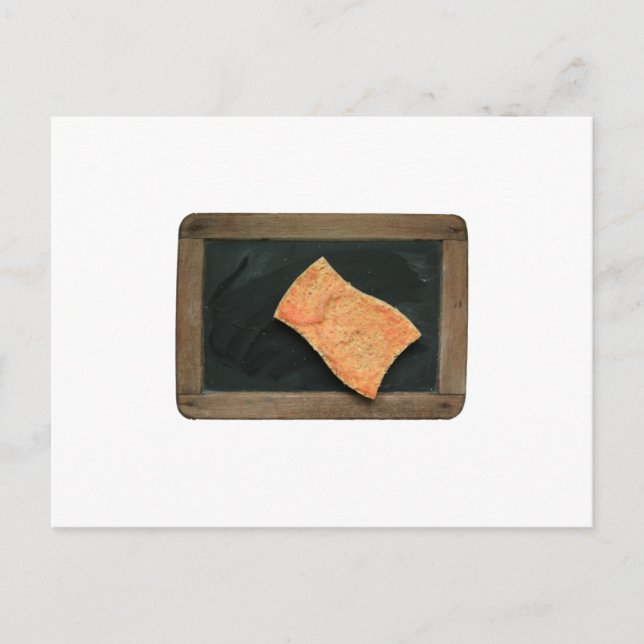 Carte Postale Ardoise Passer l'éponge Vinatge School Slate postC (Devant)