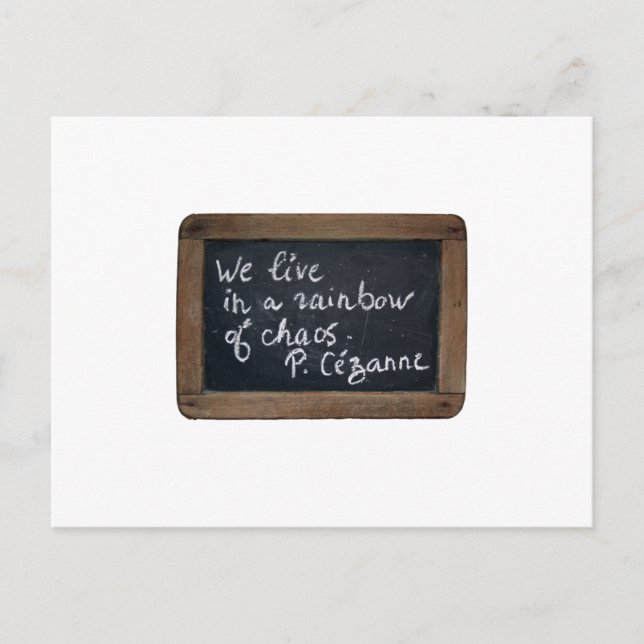 Carte Postale Ardoise Rustic School Slate Cézanne's Quote PostC (Devant)