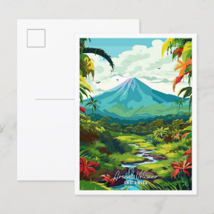 Carte Postale Arenal Volcano Costa Rica Vintage voyage