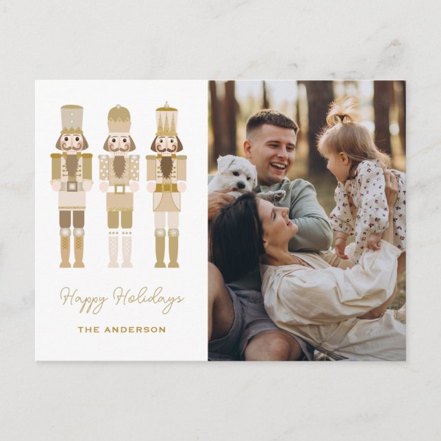 CARTE POSTALE ARGENT NUTCRACKER AVEC PHOTO NOËL POSTC (Devant)