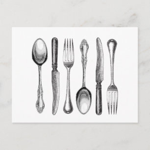 Carte Postale argenterie vintage moderne