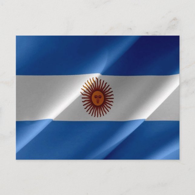 Carte Postale Argentine - Drapeau - (Devant)