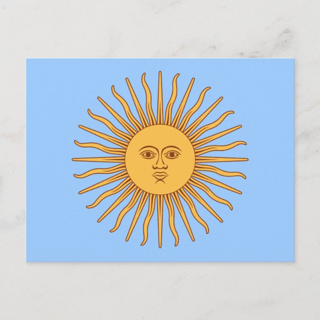 Carte Postale Argentine Sol de Mayo (Devant)