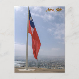 Carte Postale Arica, Chile, Morro de Arica, Flag / City View