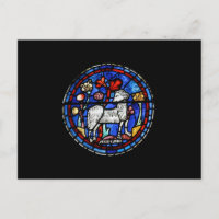 Aries Astrologie Gothique Vitrail Windows PostC
