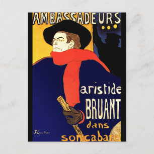 Carte postale : Aristide Bruant par Toulouse-Lautr