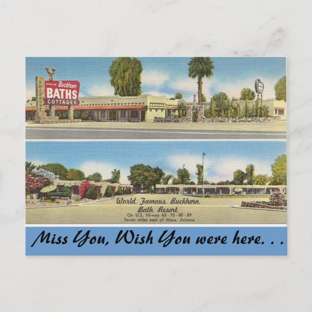 Carte Postale Arizona, Buckhorn Bath Resort (Devant)