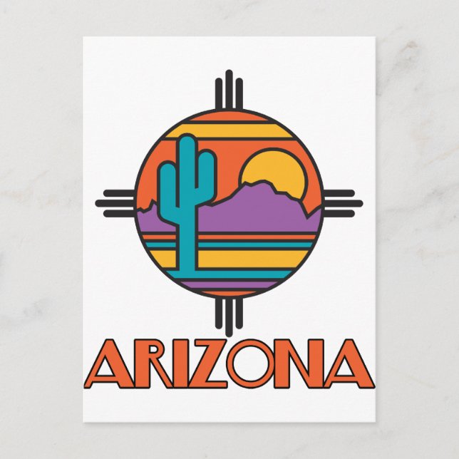 Carte Postale Arizona Desert Mandala (Devant)