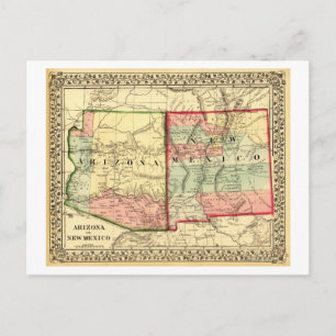 Carte Postale Arizona et Nouveau-MexiqueCarte panoramique