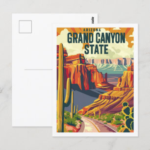 Carte Postale Arizona Grand Canyon Vintage célèbre Travel Place