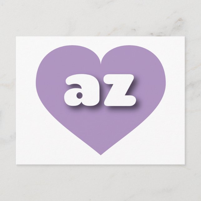 Carte Postale Arizona lavender coeur - J'aime az (Devant)