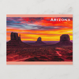 Carte Postale Arizona Monument Valley Sunset Photo