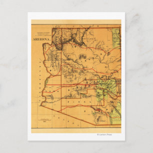 Carte Postale Arizona TerritoireCarte panoramiqueArizona