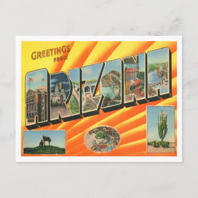 Carte postale Arizona Vintage Big Letters (Devant)