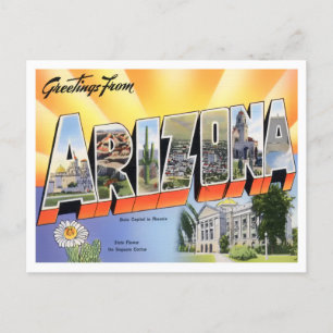 Carte postale Arizona Vintage Big Letters