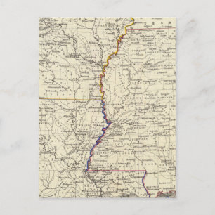 Carte Postale Arkansas, Louisiane et Mississippi