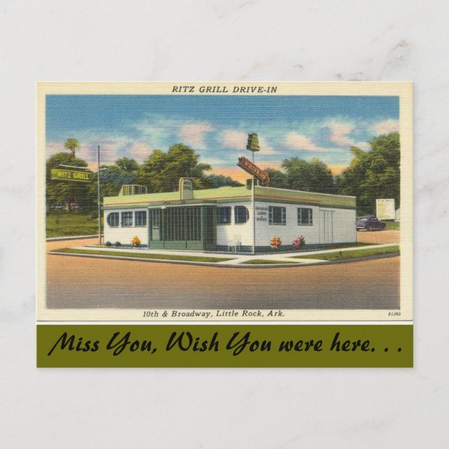 Carte Postale Arkansas, Ritz Grill Drive-in (Devant)