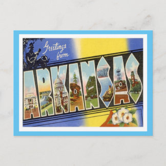 Carte Postale Arkansas Salutations Des États-Unis