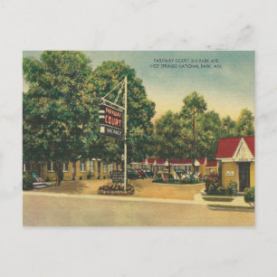 Carte Postale Arkansas, sources chaudes vintages