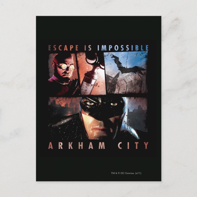 Carte Postale Arkham City Escape est impossible (Devant)