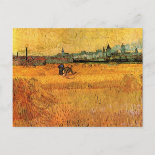 Carte Postale Arles : Vue des champs de blé par Vincent van Gogh