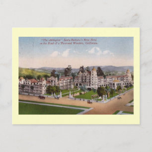 Carte Postale Arlington Hotel, Père Noël Barbara, Californie Vin
