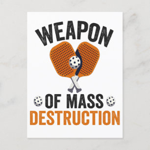 Carte Postale Arme de destruction massive Drôle Pickleball Sport