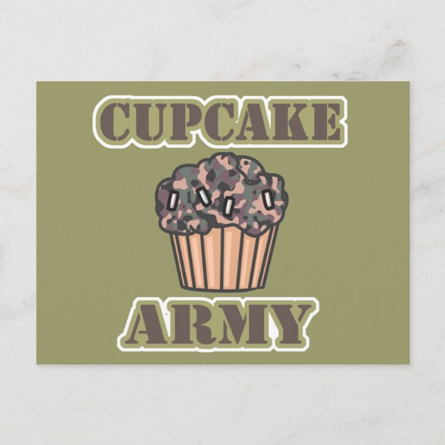 Carte Postale Armée de Cupcakes (Devant)