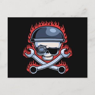 Carte Postale Armes crâne et croix