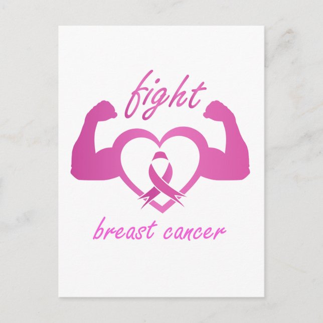 Carte Postale Armes volantes pour combattre le cancer du sein (Devant)