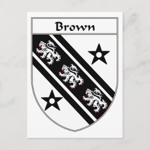 Carte Postale Armoiries Brown/crête de famille