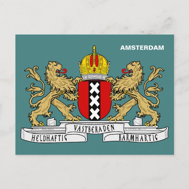 Carte Postale Armoiries d'Amsterdam (Devant)