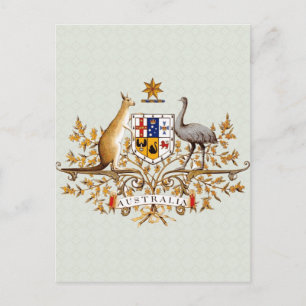 Carte Postale Armoiries d'Australie détail