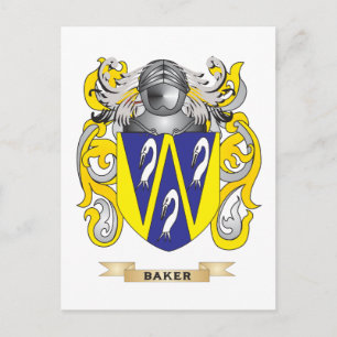 Carte Postale Armoiries de Baker (crête de famille)