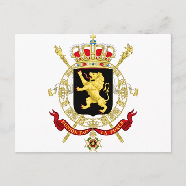 Carte Postale Armoiries de Belgique - Armoiries Belgique (Devant)