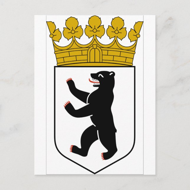 Carte Postale Armoiries de Berlin (Allemagne) (Devant)