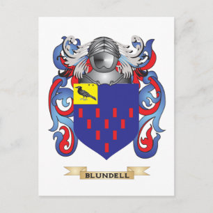 Carte Postale Armoiries de Blundell (Armoiries de la famille)