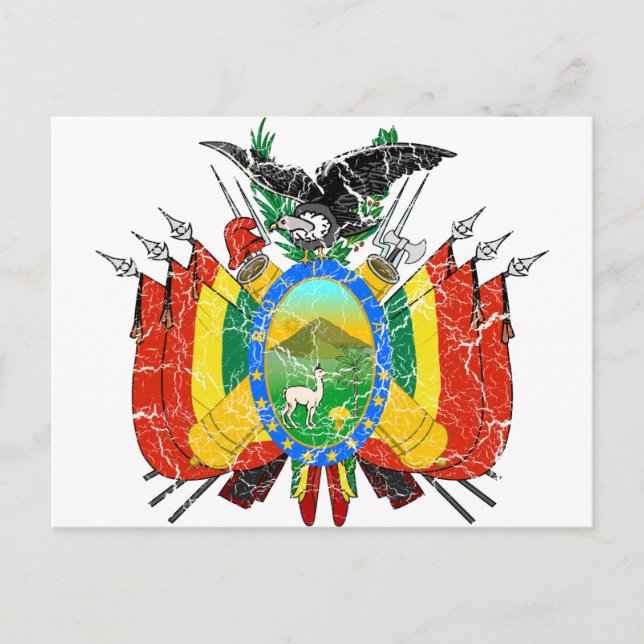 Carte Postale Armoiries De Bolivie (Devant)