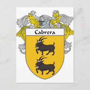 Carte Postale Armoiries de Cabrera/crête de famille (mannequin)