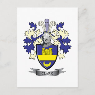 Carte Postale Armoiries de Clark Family Crest