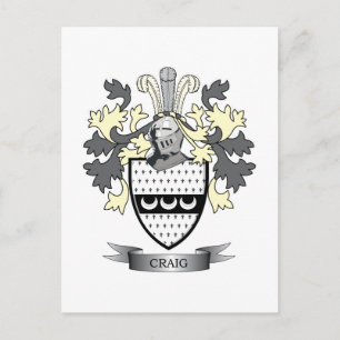 Carte Postale Armoiries de Craig Family Crest