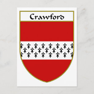 Carte Postale Armoiries de Crawford/crête de famille